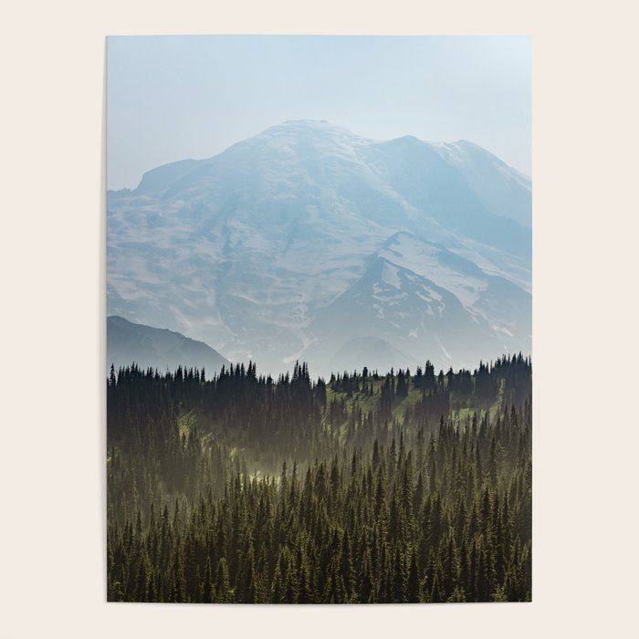 Epic Forest Mountain Adventure - Mount Rainier National Park Poster Gallery Image 1