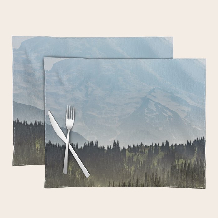 Epic Forest Mountain Adventure - Mount Rainier National Park Placemat Gallery Image 1