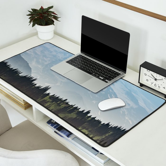 Epic Forest Mountain Adventure - Mount Rainier National Park Desk Mat Gallery Image 2