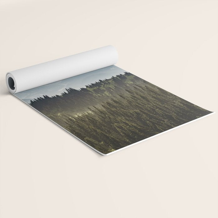 Epic Forest Mountain Adventure - Mount Rainier National Park Yoga Mat Gallery Image 2