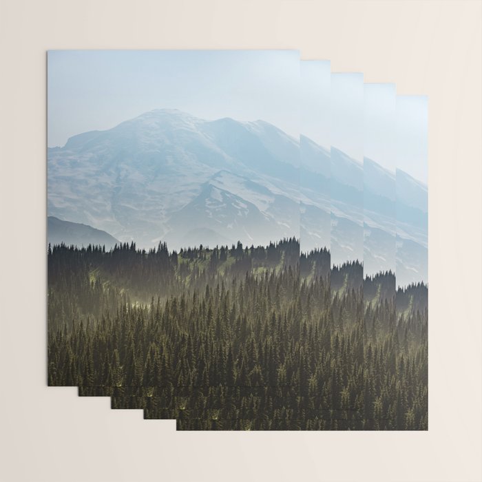 Epic Forest Mountain Adventure - Mount Rainier National Park Wrapping Paper Gallery Image 3