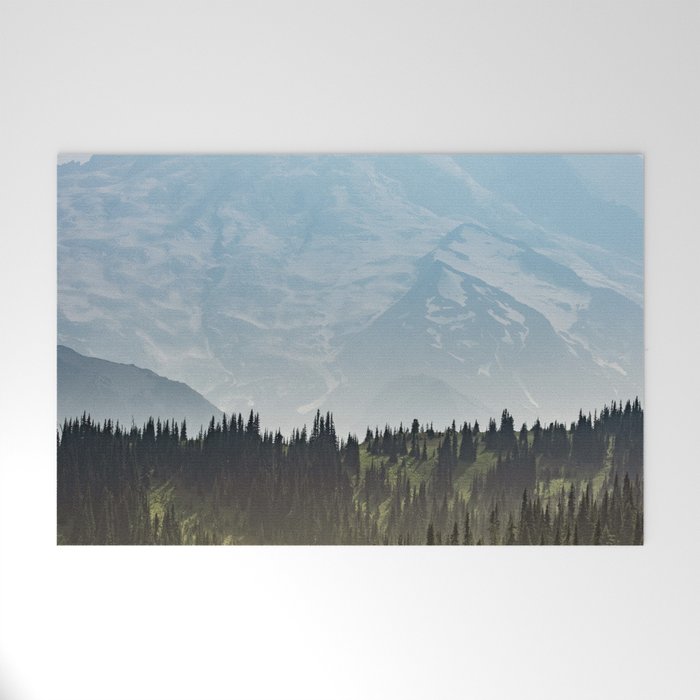 Epic Forest Mountain Adventure - Mount Rainier National Park Welcome Mat Gallery Image 1