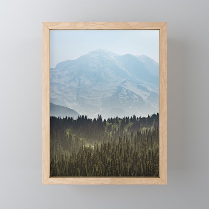 Epic Forest Mountain Adventure - Mount Rainier National Park Mini Art Print Gallery Image 1