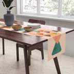 mid mod retro fishes pink Table Runner Gallery Image 2