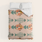 mid mod retro fishes pink Duvet Cover Gallery Image 6