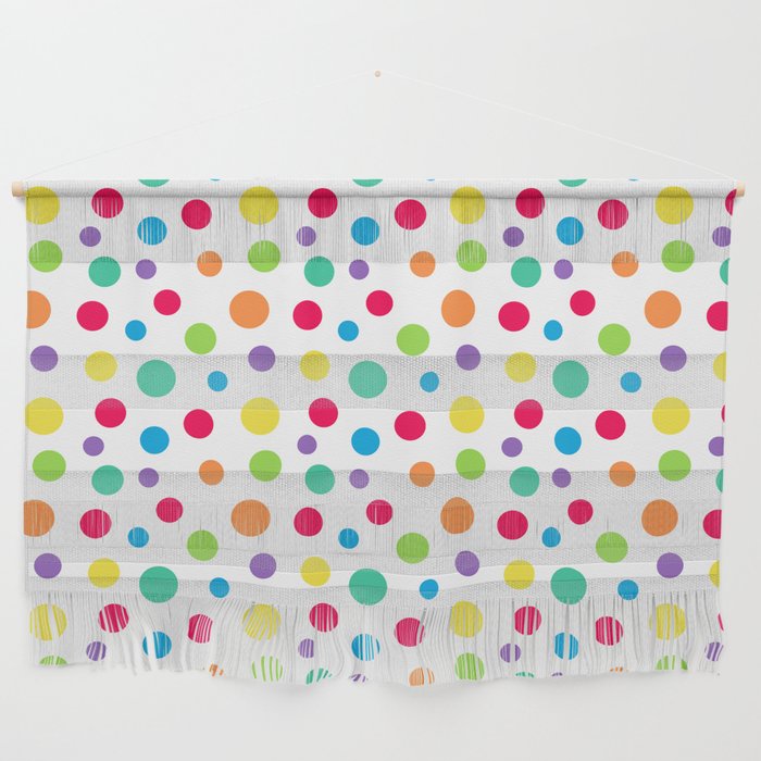 Rainbow Polka Dot Party Wall Hanging Gallery Image 1