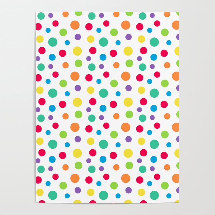 Rainbow Polka Dot Party Poster Gallery Image 4