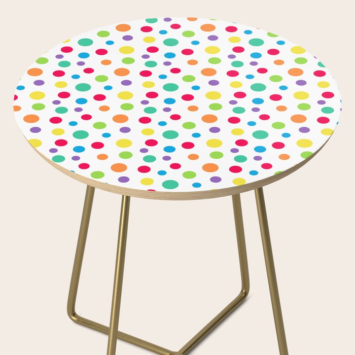 Rainbow Polka Dot Party Side Table Gallery Image 2