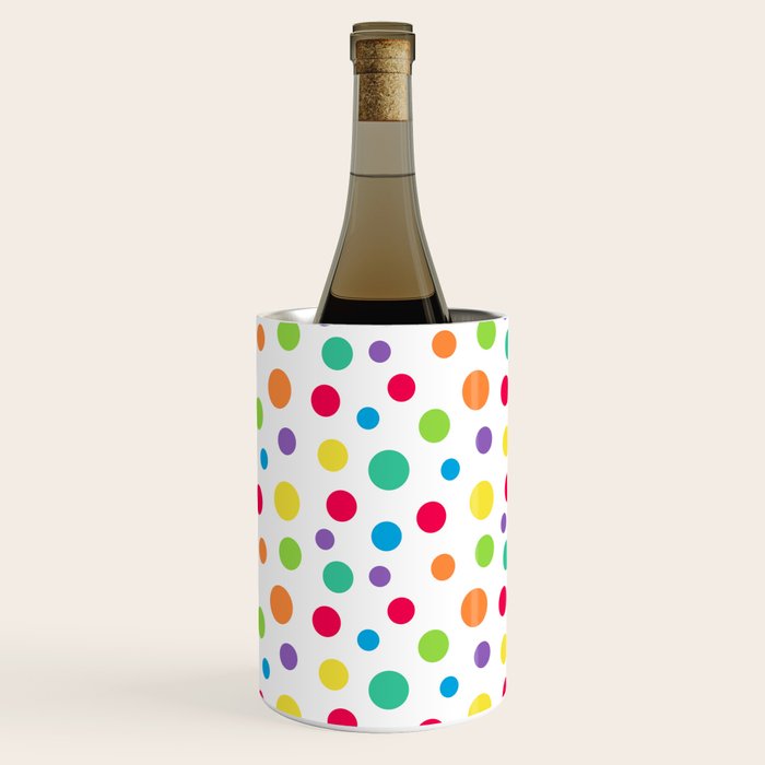 Rainbow Polka Dot Party Wine Chiller Gallery Image 3