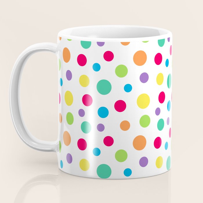 Rainbow Polka Dot Party Coffee Mug Gallery Image 3