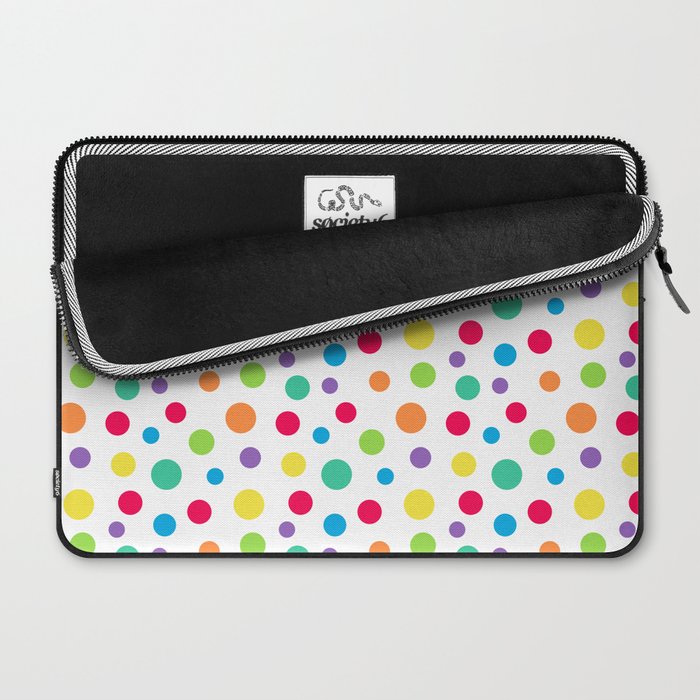 Rainbow Polka Dot Party Laptop Sleeve Gallery Image 2