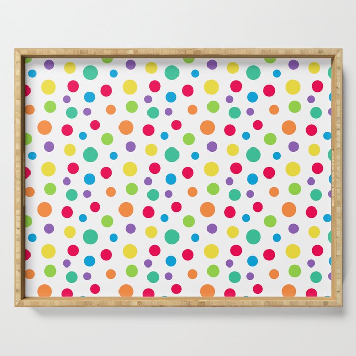 Rainbow Polka Dot Party Serving Tray Gallery Image 1