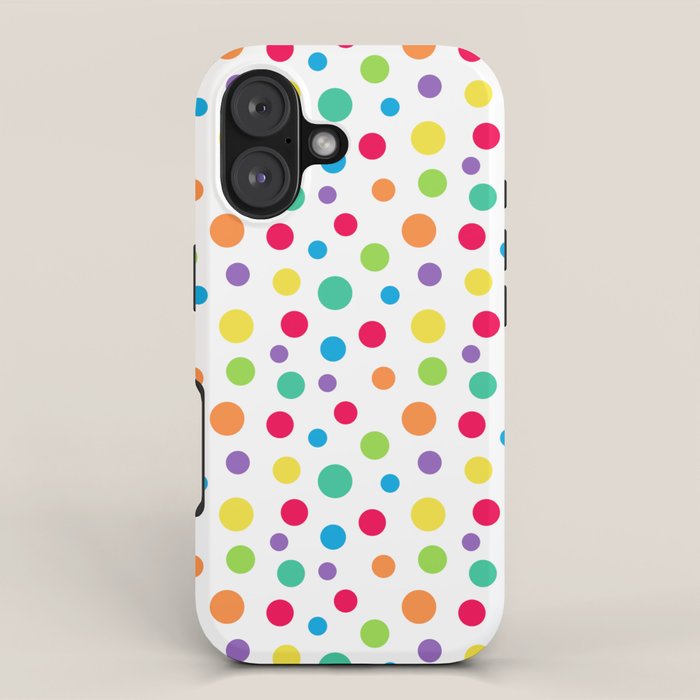 Rainbow Polka Dot Party iPhone Case Gallery Image 1