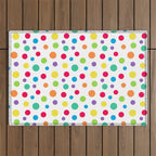 Rainbow Polka Dot Party Outdoor Rug Gallery Image 1
