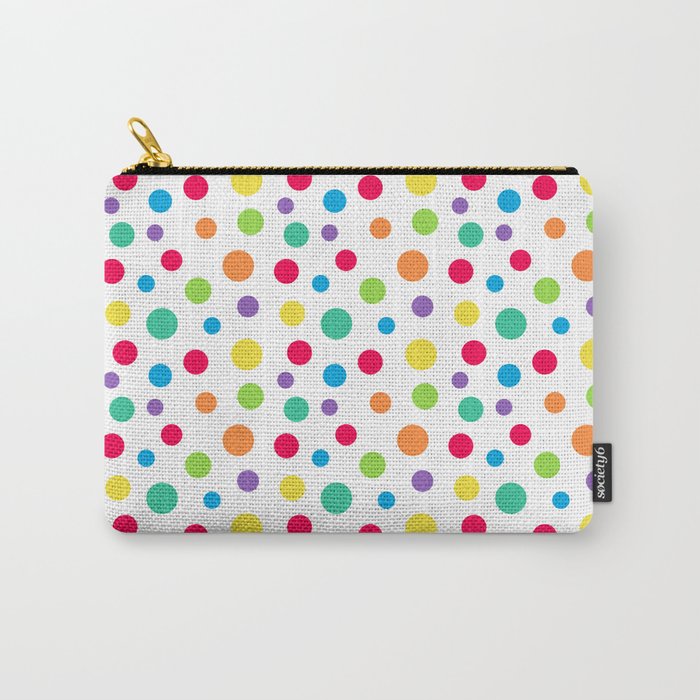 Rainbow Polka Dot Party Carry All Pouch Gallery Image 1