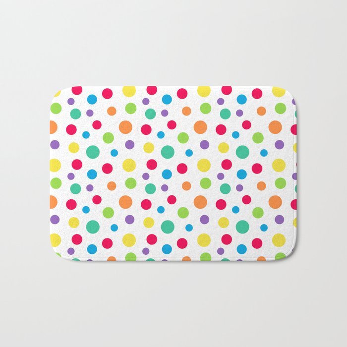 Rainbow Polka Dot Party Bath Mat Gallery Image 1