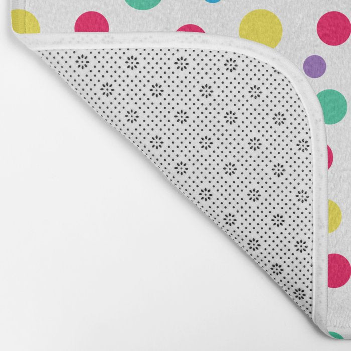 Rainbow Polka Dot Party Bath Mat Gallery Image 2