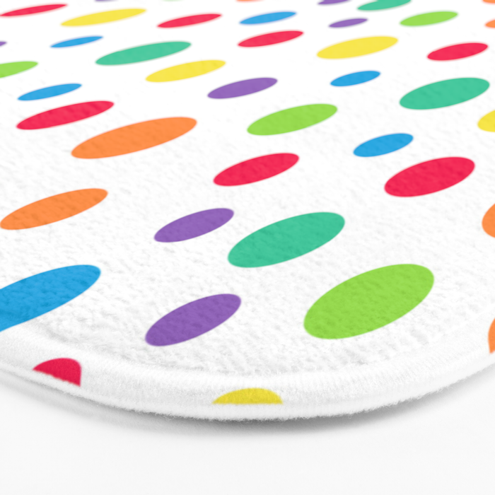 Rainbow Polka Dot Party Bath Mat Gallery Image 3