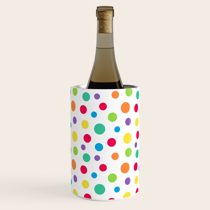Rainbow Polka Dot Party Wine Chiller Gallery Image 1