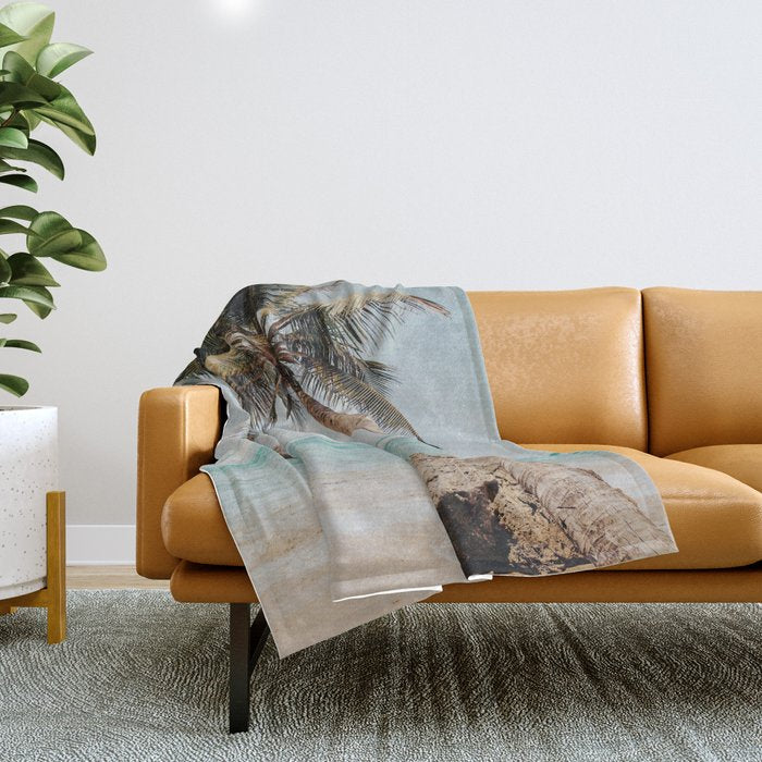 a palm tree ii Throw Blanket Gallery Image 1