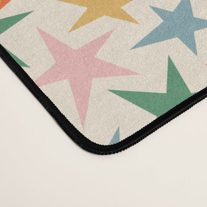 Retro christmas star shape art pattern Desk Mat Gallery Image 4