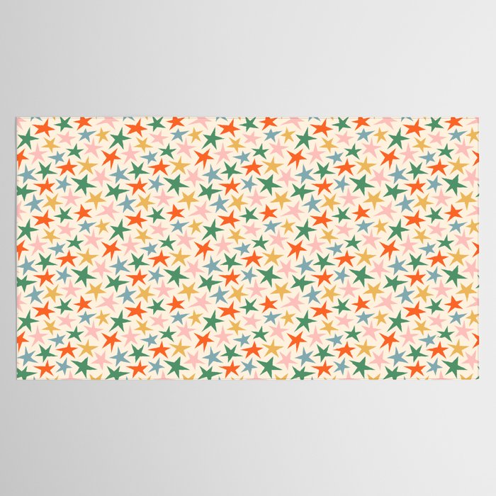 Retro christmas star shape art pattern Tablecloth Gallery Image 2