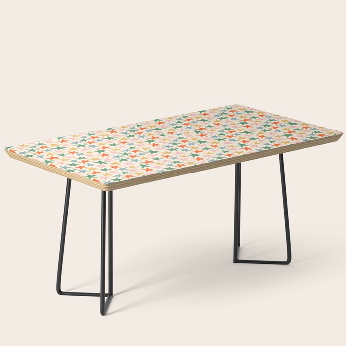 Retro christmas star shape art pattern Coffee Table Gallery Image 1