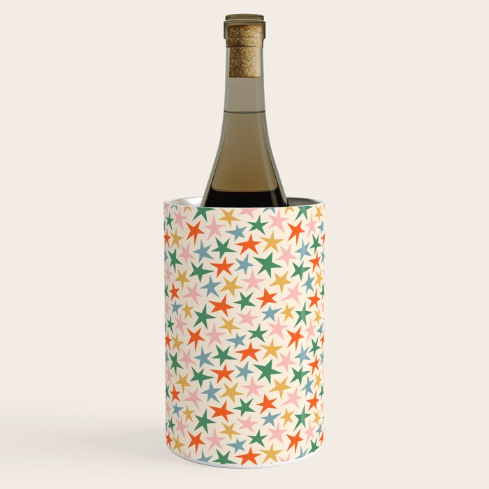 Retro christmas star shape art pattern Wine Chiller Gallery Image 1