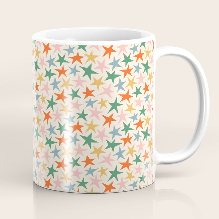 Retro christmas star shape art pattern Coffee Mug Gallery Image 1