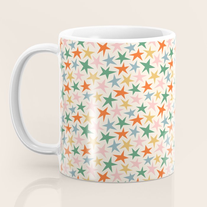 Retro christmas star shape art pattern Coffee Mug Gallery Image 3