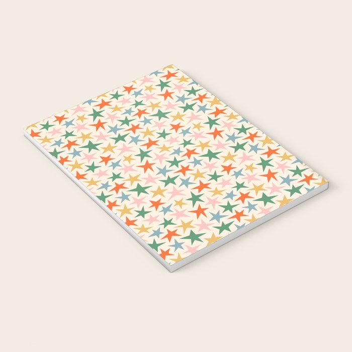 Retro christmas star shape art pattern Notebook Gallery Image 3