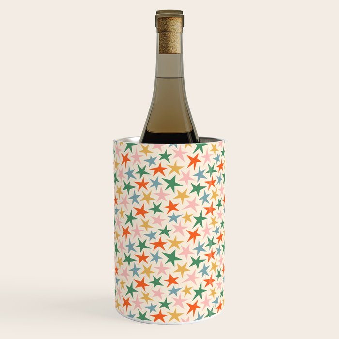 Retro christmas star shape art pattern Wine Chiller Gallery Image 3