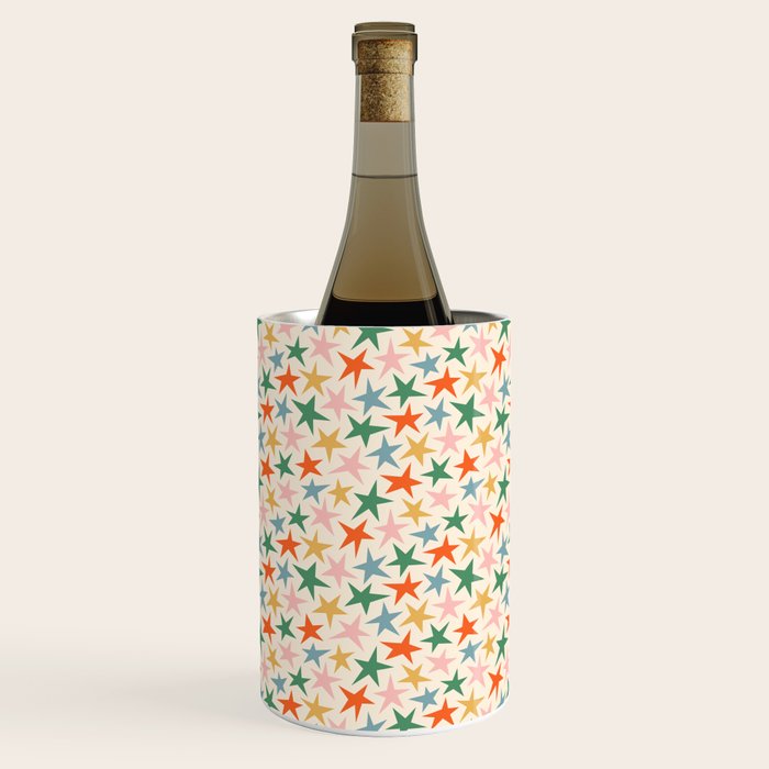 Retro christmas star shape art pattern Wine Chiller Gallery Image 2