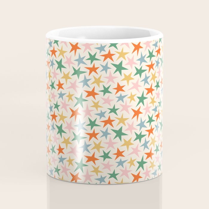 Retro christmas star shape art pattern Coffee Mug Gallery Image 4
