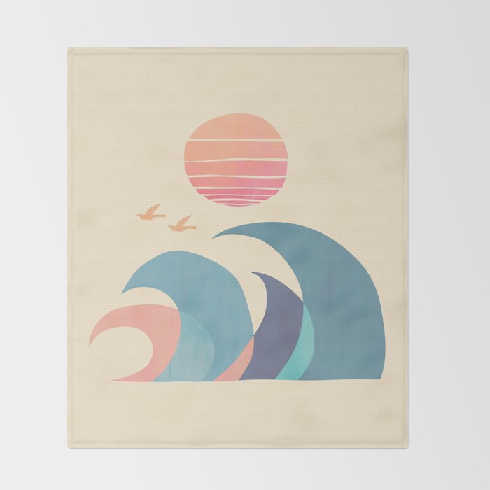 Ocean call Throw Blanket Gallery Image 2