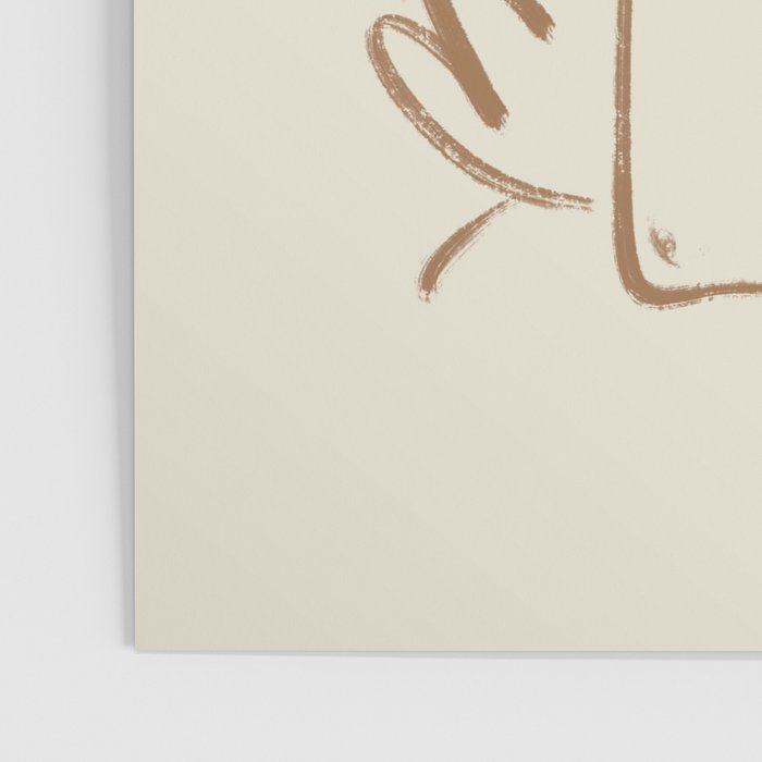 portrait of a woman graphic sepia Poster Gallery Image 3