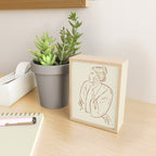 portrait of a woman graphic sepia Mini Art Print Gallery Image 2