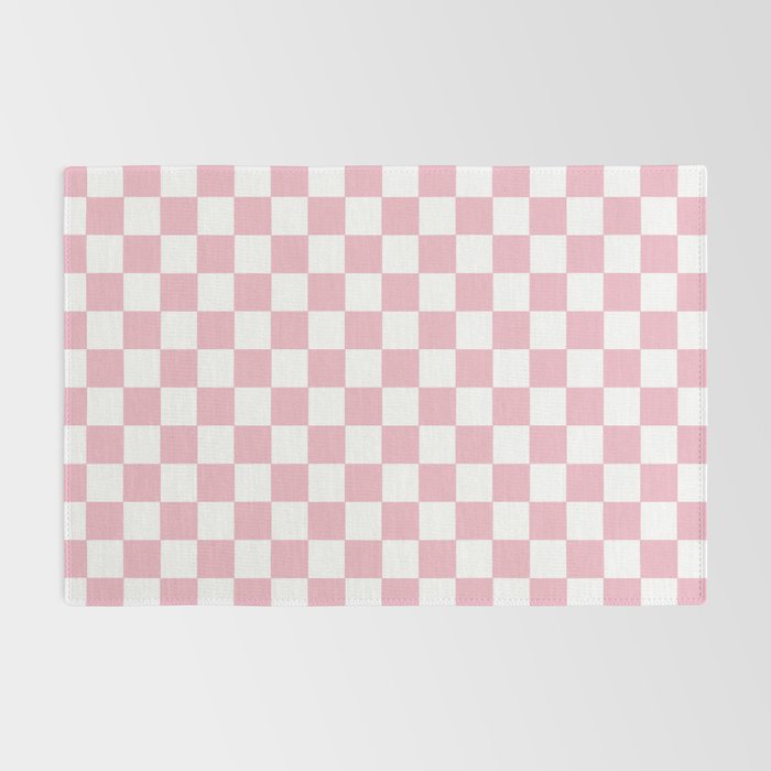 Checkerboard Light Pink Rug Gallery Image 2