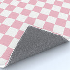 Checkerboard Light Pink Rug Gallery Image 4