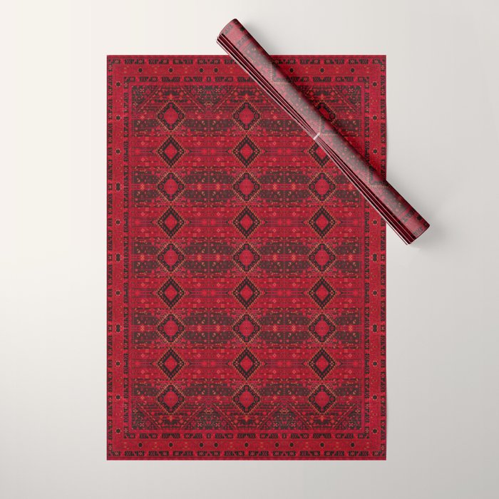Scarlet Elegance: Oriental Moroccan & Ottoman Artistry Wrapping Paper Gallery Image 1