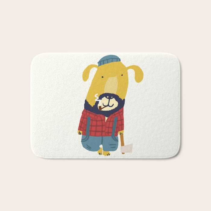 Rugged Roger - the lumberjack Bath Mat Gallery Image 1