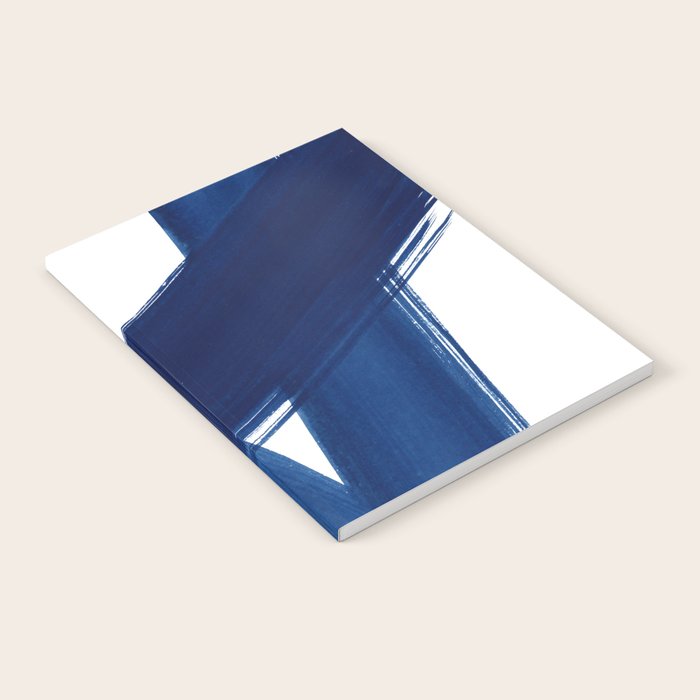 Indigo Abstract Brush Strokes | No. 4 Notebook Gallery Image 1