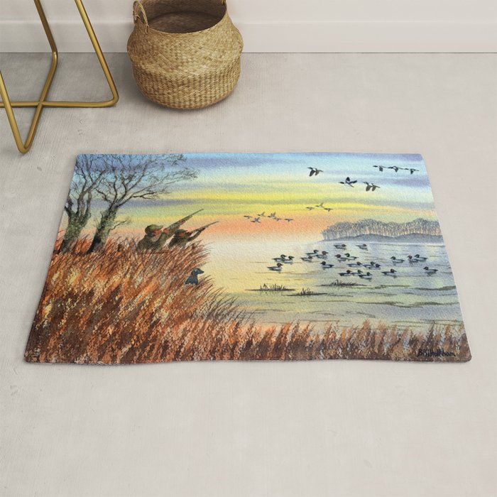 Duck Hunting With Dad For Goldeneye Rug Gallery Image 1