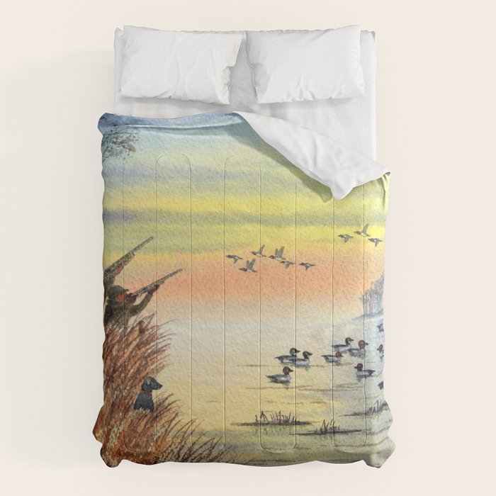 Duck Hunting With Dad For Goldeneye Comforter Gallery Image 1