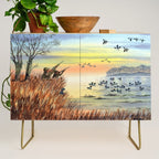 Duck Hunting With Dad For Goldeneye Credenza Gallery Image 1