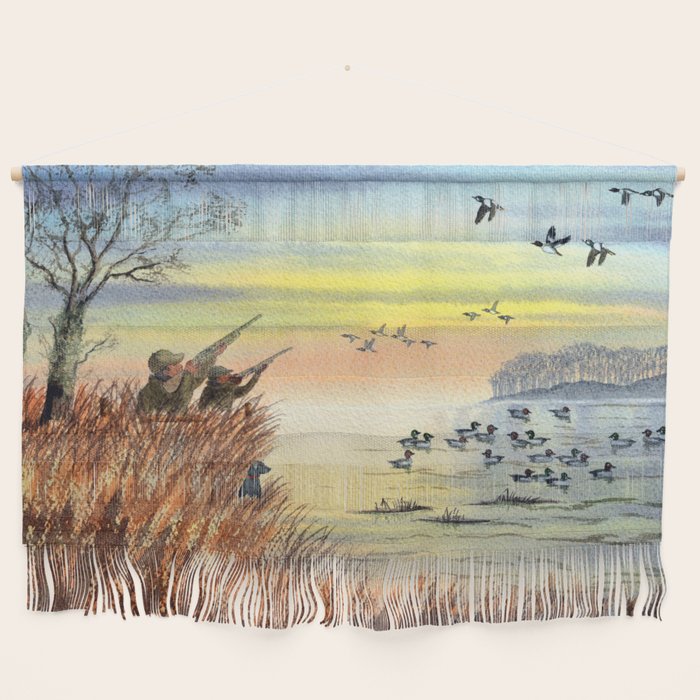 Duck Hunting With Dad For Goldeneye Wall Hanging Gallery Image 1