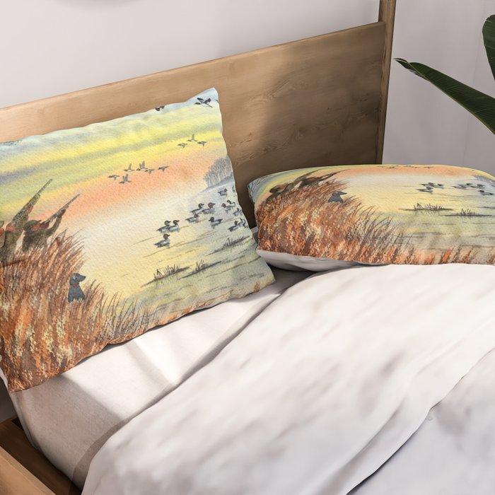 Duck Hunting With Dad For Goldeneye Pillow Sham Gallery Image 2