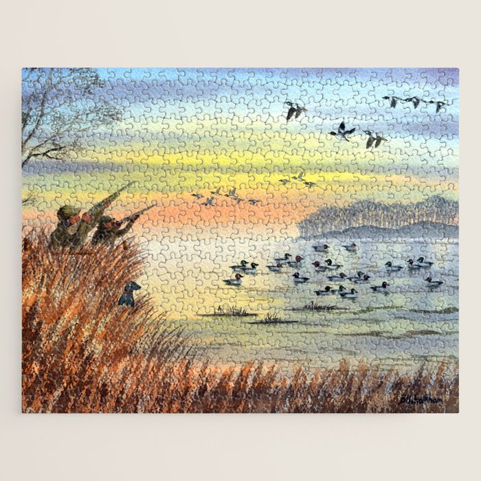 Duck Hunting With Dad For Goldeneye Jigsaw Puzzle Gallery Image 1