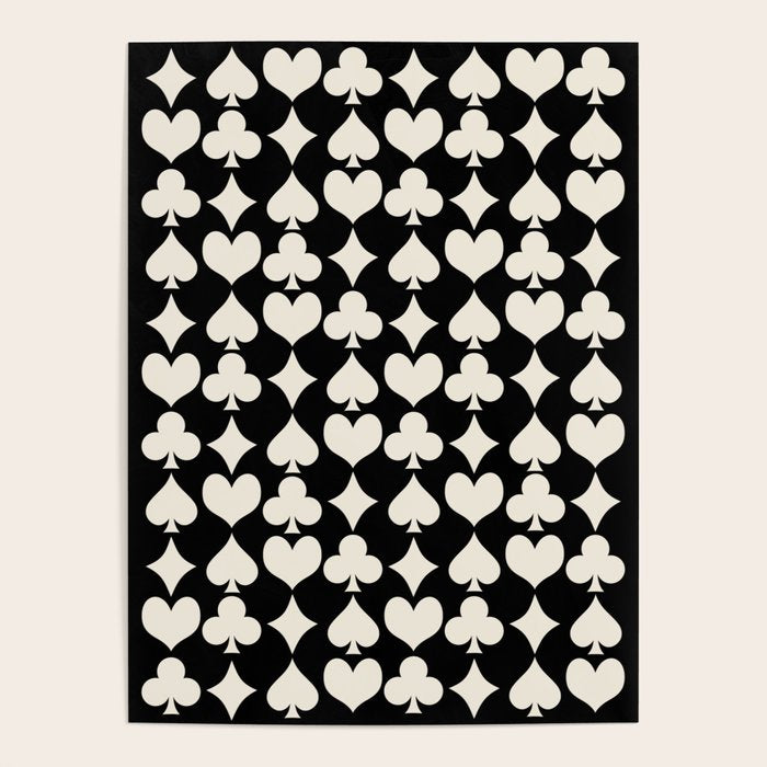 Card Suit Motifs I Black and White Poster Gallery Image 4