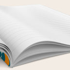 Mid Century Modern Fish Stripes Pattern Turquoise Orange Aqua Teal Notebook Gallery Image 2